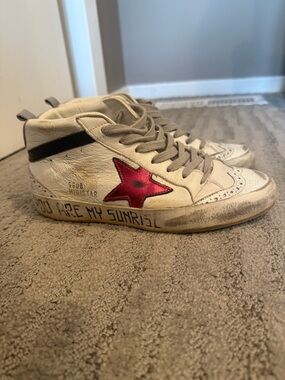 Golden Goose Star Patch High Top Sneakers
